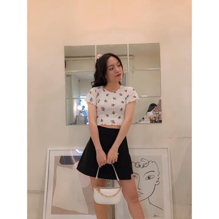 🍓🍓Áo Croptop kiểu in hình họa tiết, nhẹ nhàng nữ tính📷Ảnh thật📷 Đẹp