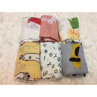 Sét 3 sợi tre Muslin tree khăn sữa