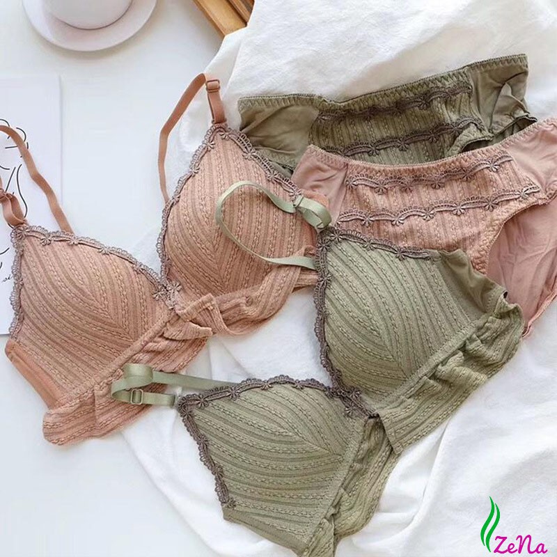 Bộ Đồ Lót Thổ Cẩm Cài Trước Siêu Đẹp Mẫu Mới ZE057 | BigBuy360 - bigbuy360.vn