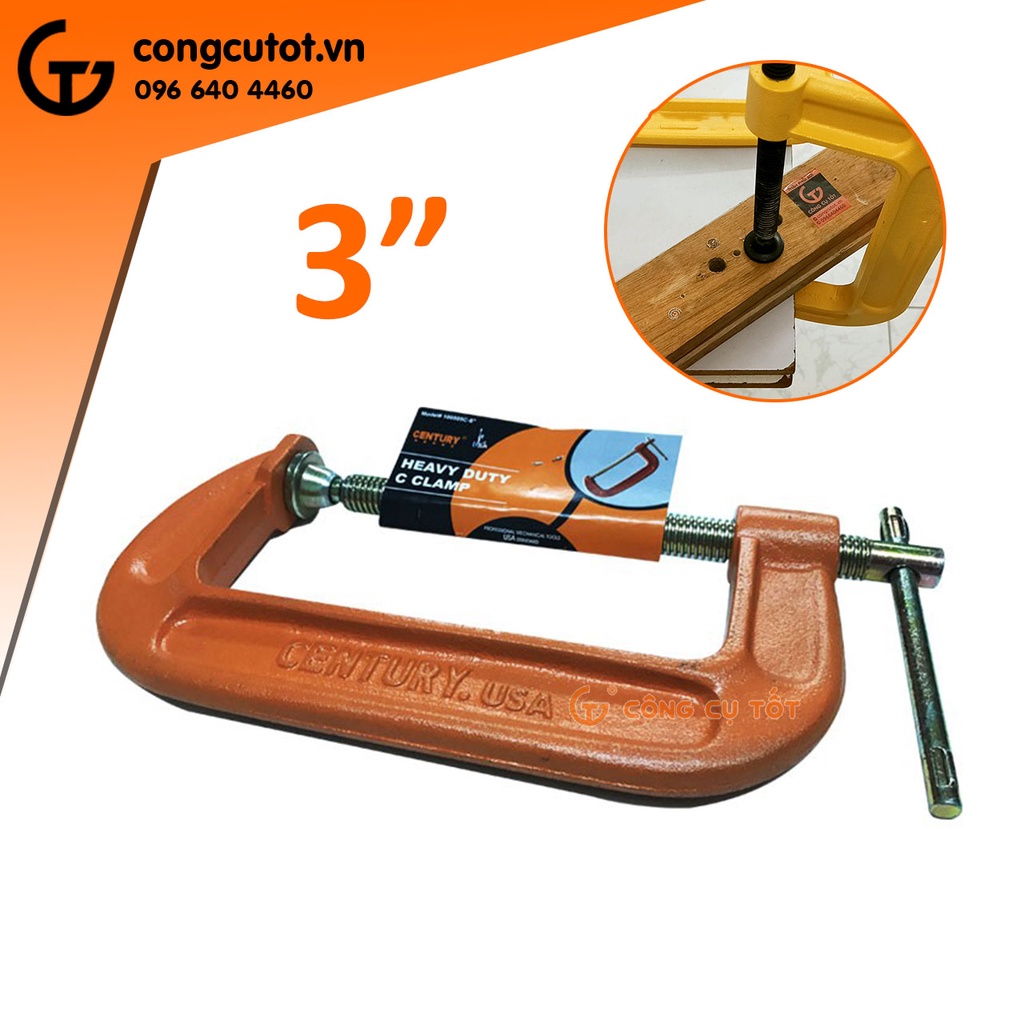 Cảo chữ C 3inch 75mm loại dày Century