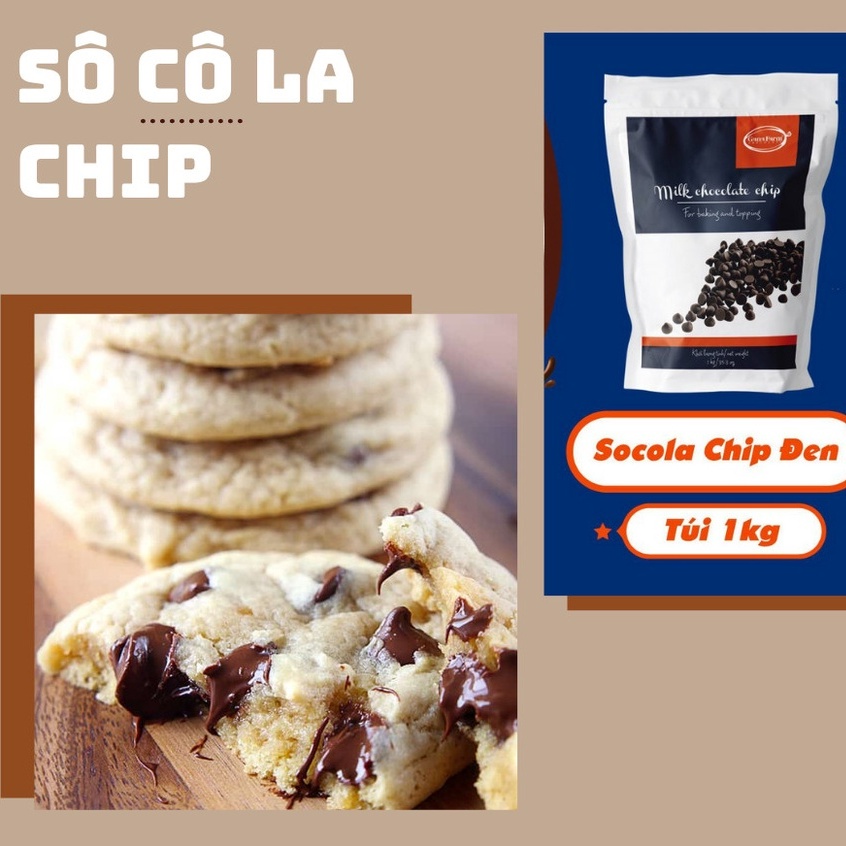 Socola Chip 150gr GANAFARM Dạng Viên Nhỏ Dùng Để Trang Trí Bánh Kẹo Đồ Ăn Vặt Các Món Tráng Miệng - CD150