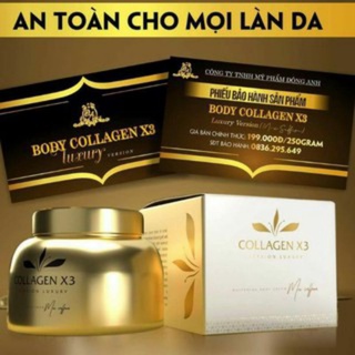 (CAM KẾT CHẤT LƯƠNG)  Kem body Collagen X3 Luxury kích trắng da chính hãng Mỹ Phẩm Đông Anh
