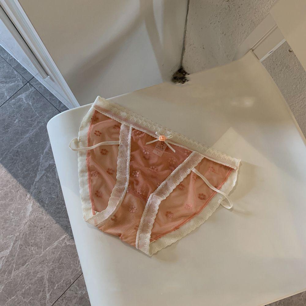 Quần Lót Ren Ruy Băng Màu Đất Thời Trang Gợi Cảm Cho Nữ