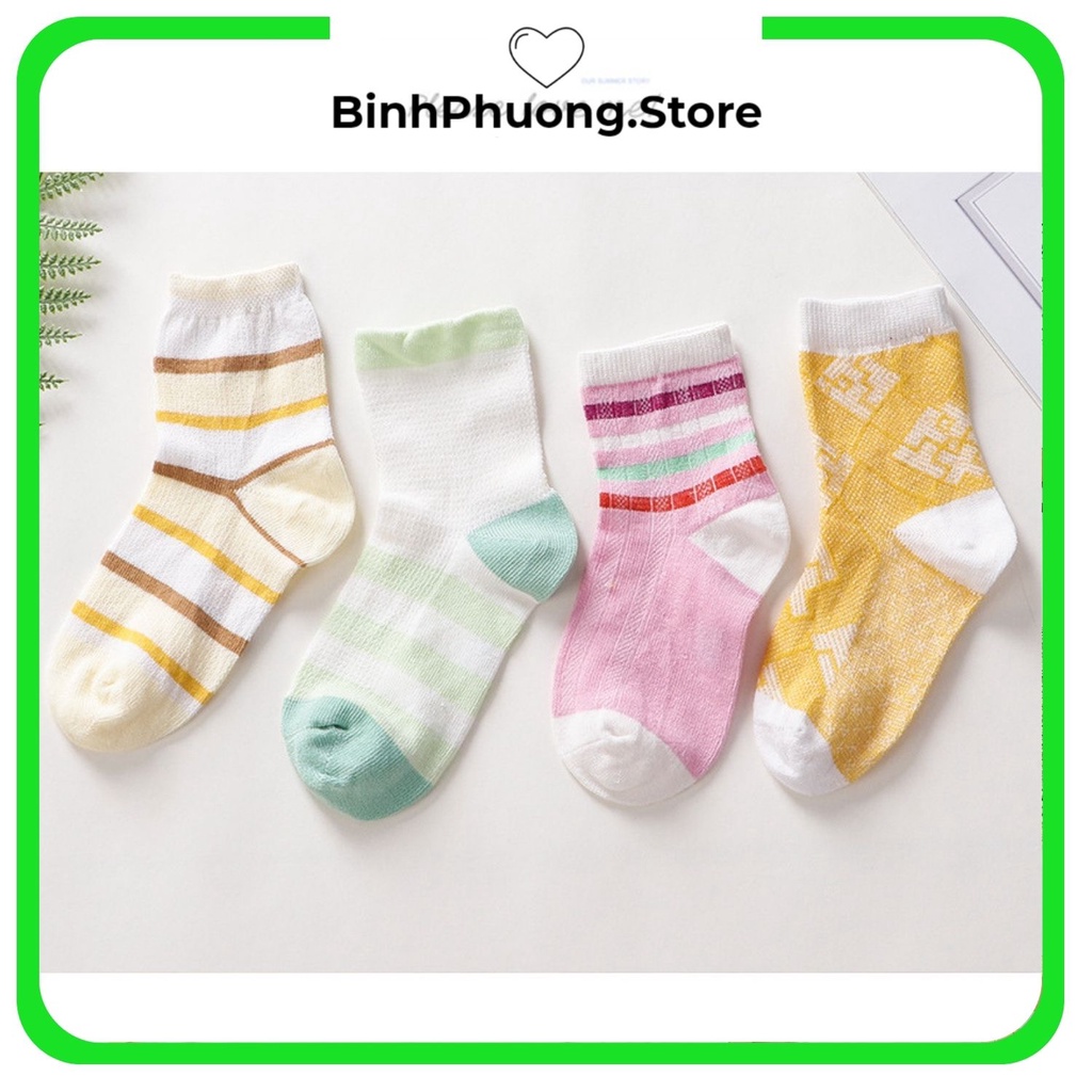 Tất Trẻ Em, Tất Cao Cổ Cotton Nhập Khẩu Cho Bé Trai Gái Sơ Sinh 0 12 Tháng 1 2 3 4 5 6 7 8 Binhphuong.store