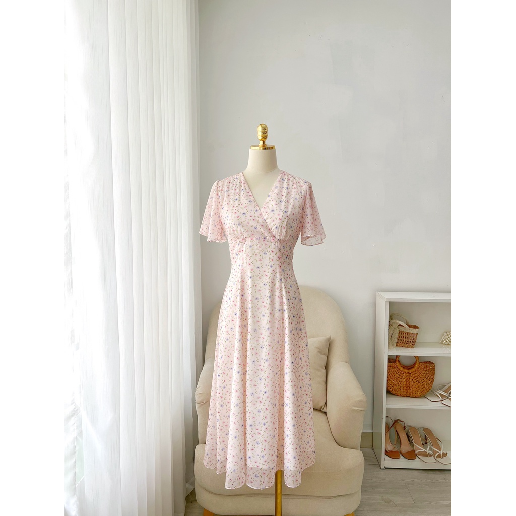 TIELA Đầm váy hoa vạt chéo - Anthea Dress