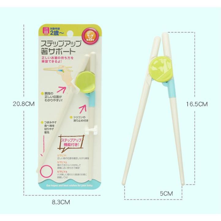 Đũa tập ăn cho bé Meal Baby, đũa tập gắp cho bé từ 2 tuổi hàng Nhật chất liệu nhựa ABS an toàn khi sử dụng- BabiboKids
