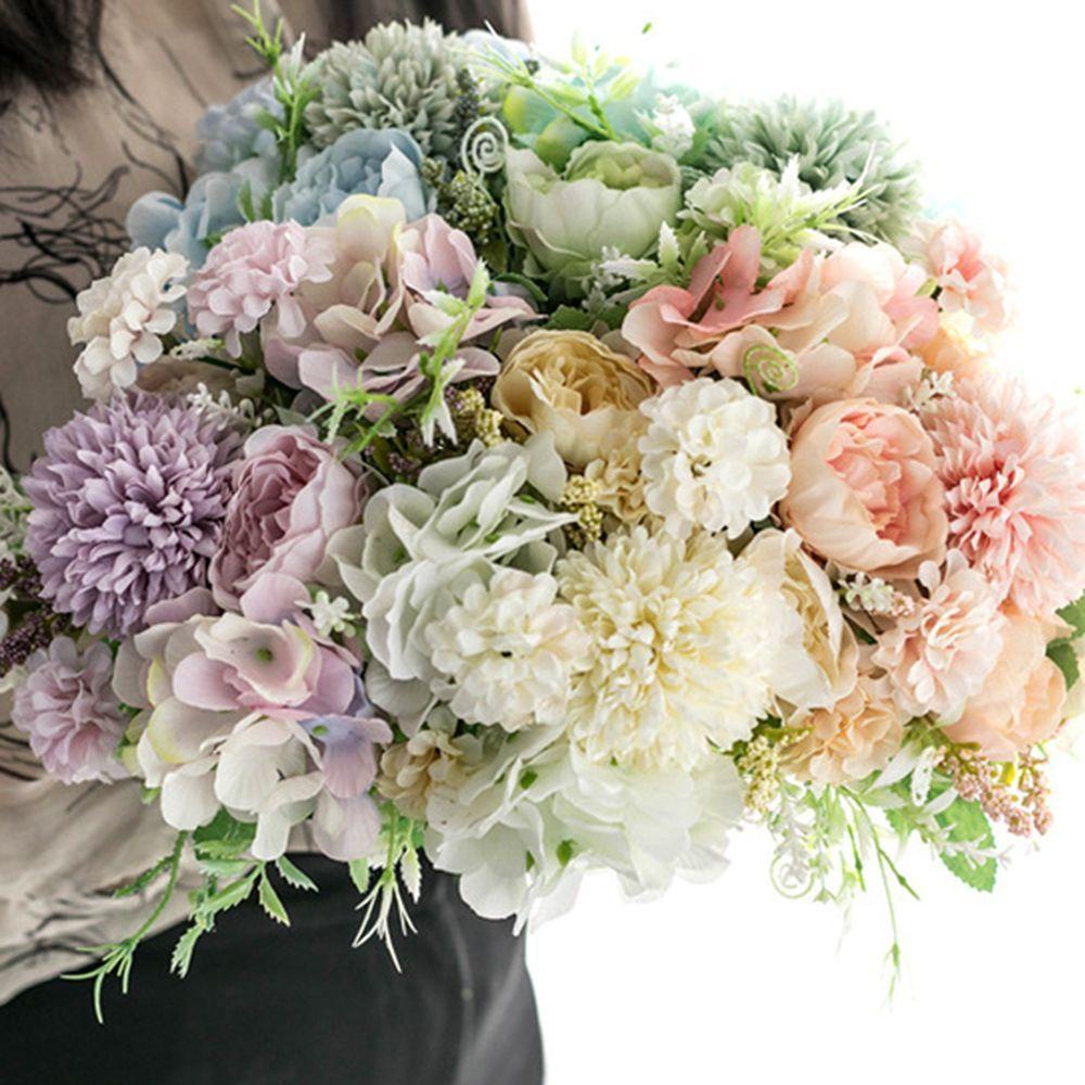 Bó Hoa Cẩm Tú Cầu Giả 7 Bông Trang Trí Tiệc Cưới