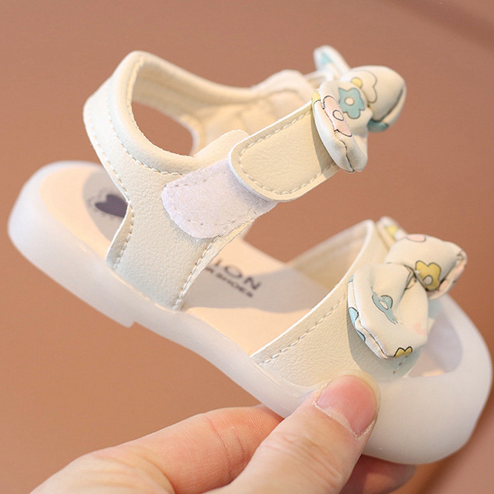 Xăng đan Đính Nơ Hoa Đế Mềm Cho Bé Gái 0-3 Tuổi