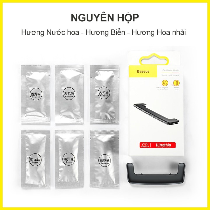 Nước hoa sáp thơm ô tô Baseus cao cấp kẹp cửa gió điều hoà Chính hãng, sang trọng, siêu gọn