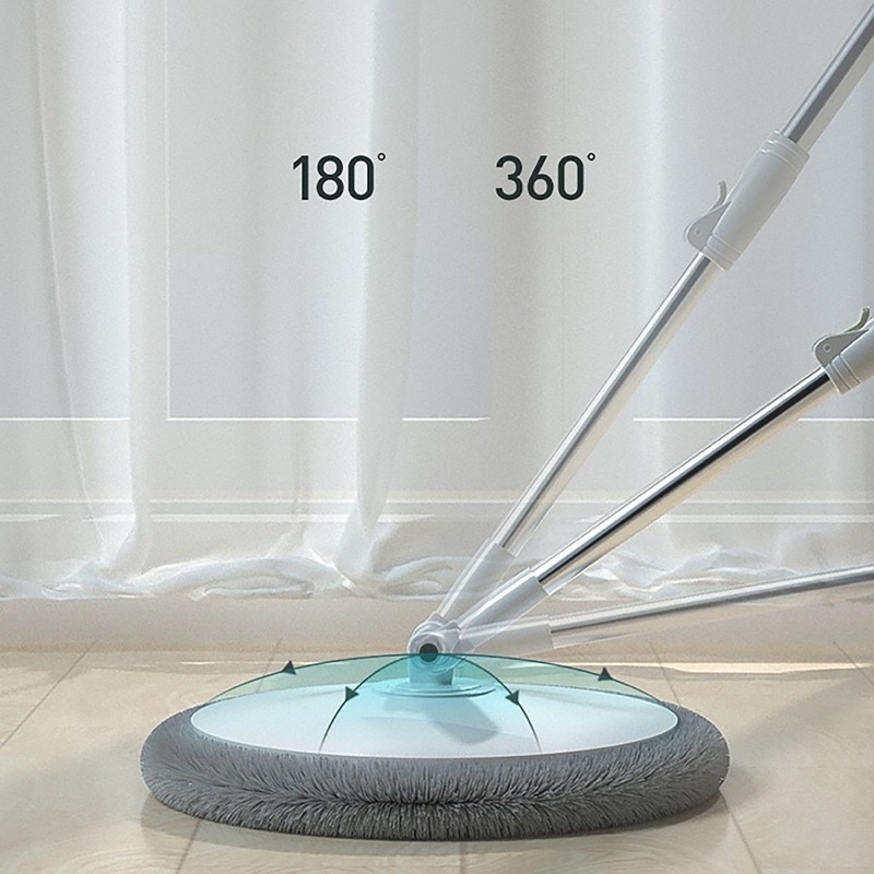 Bộ Lau Nhà Thông Minh K8 Xoay 360 Độ, Siêu Nhanh, Siêu Sạch - Chổi Lau Nhà 360 Độ, Cán Inox, Thùng Vắt Xoay Tròn