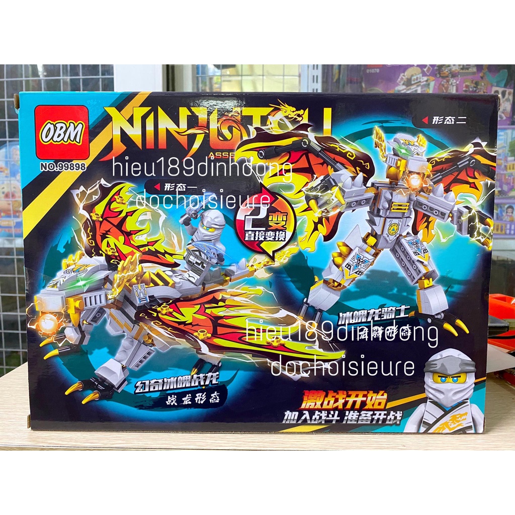 Lắp ráp xếp hình ninjago robot và rồng của ninja 99898