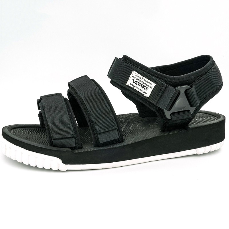 Sandal Unisex NV9801 Đen Trắng