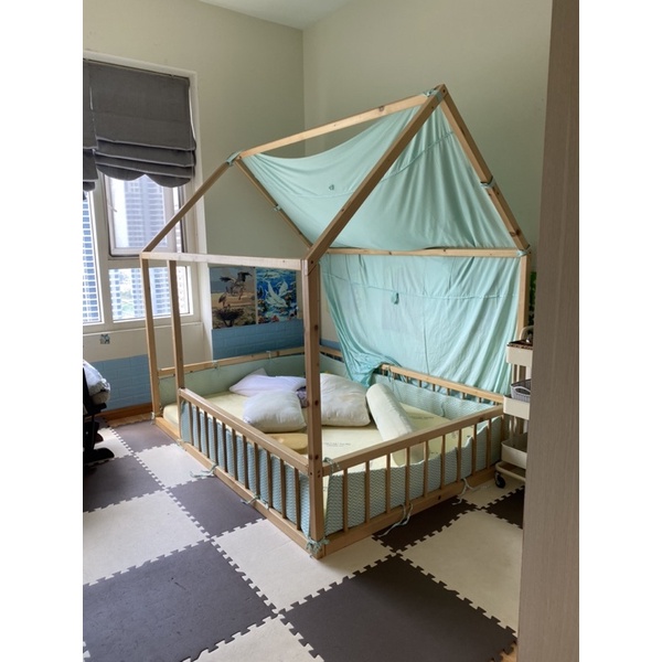 GIƯỜNG NGÔI NHÀ MONTESSORI KHÔNG GIAN TỰ LẬP CHO TRẺ