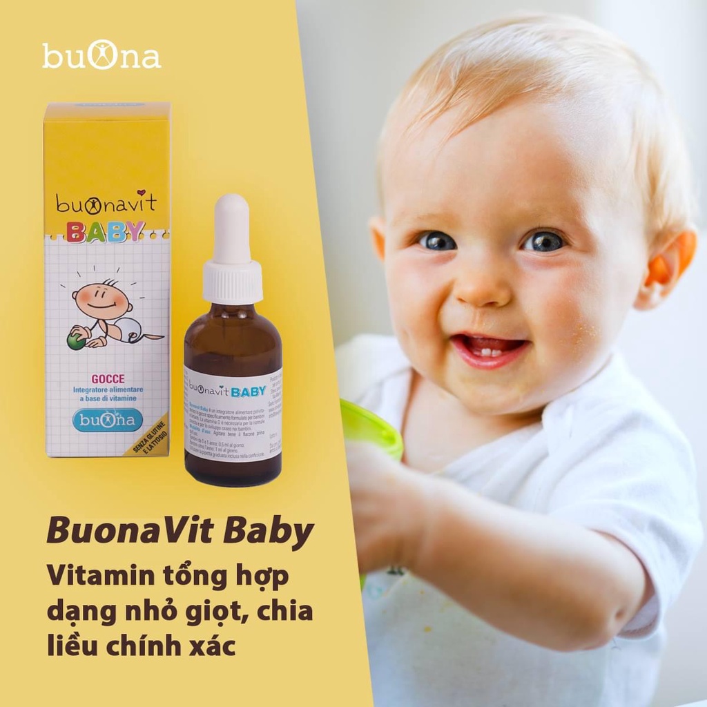 Buonavit Baby bổ sung vitamin, hỗ trợ quá trình chuyển hóa, tăng hấp thu, giảm biếng ăn, tăng đề kháng