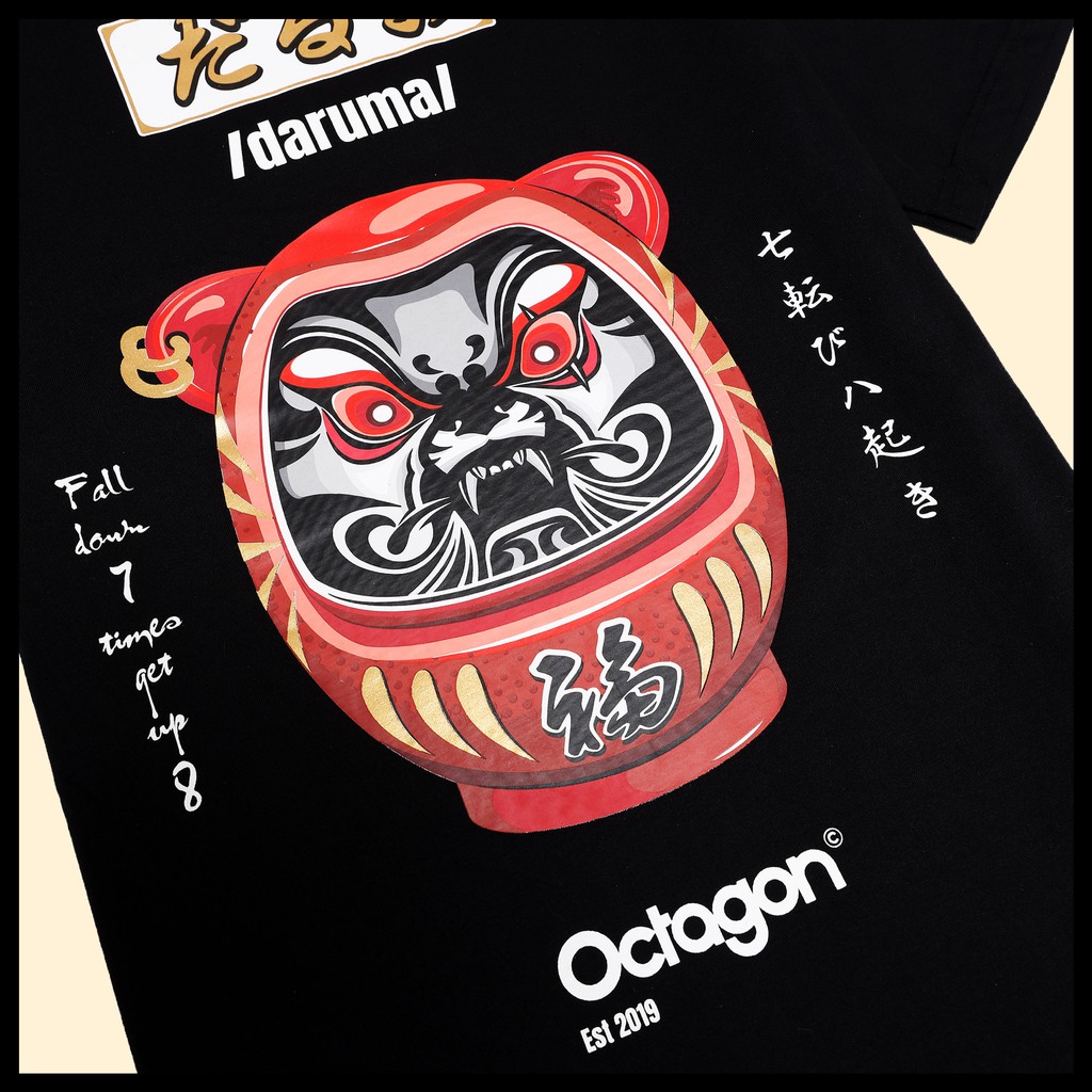 [Áo thun đen] DARUMA - by Octagon