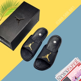 Full Box - Dép Quai Ngang Thể thao Jordan Đen
