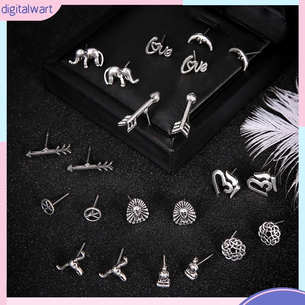 Set 11 đôi khuyên tai phong cách cổ điển xinh xắn dành cho nữ