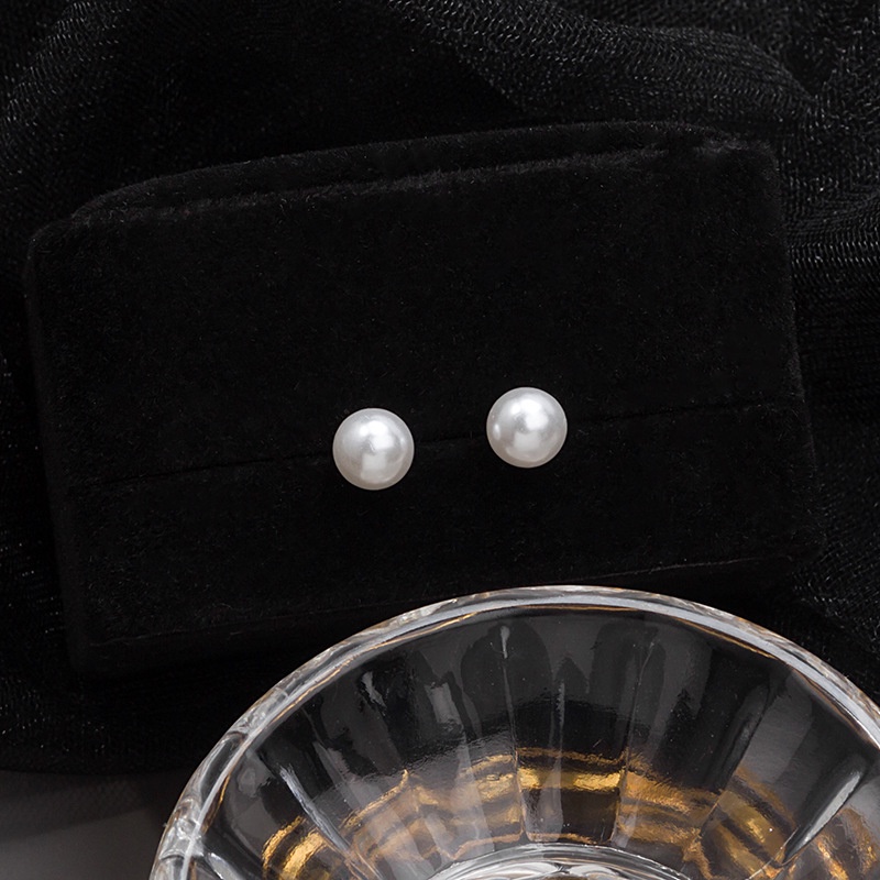 Bông tai MAYEBE LAVEND thời trang đính ngọc trai đơn giản phong cách Hàn Quốc cho nữ