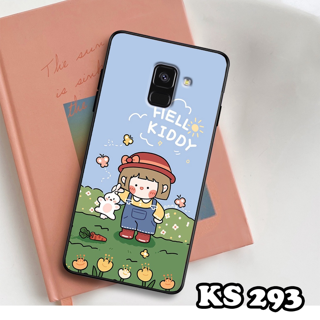 Ốp lưng Samsung A8 2018 - A8 Plus - A8 Star - Ốp Samsung in hình Ngân hà &amp; Roro Jumb - Lưng nhám viền TPU