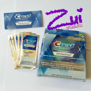 Bộ 7 miếng dán trăng răng Crest 3D White Supreme FlexFit