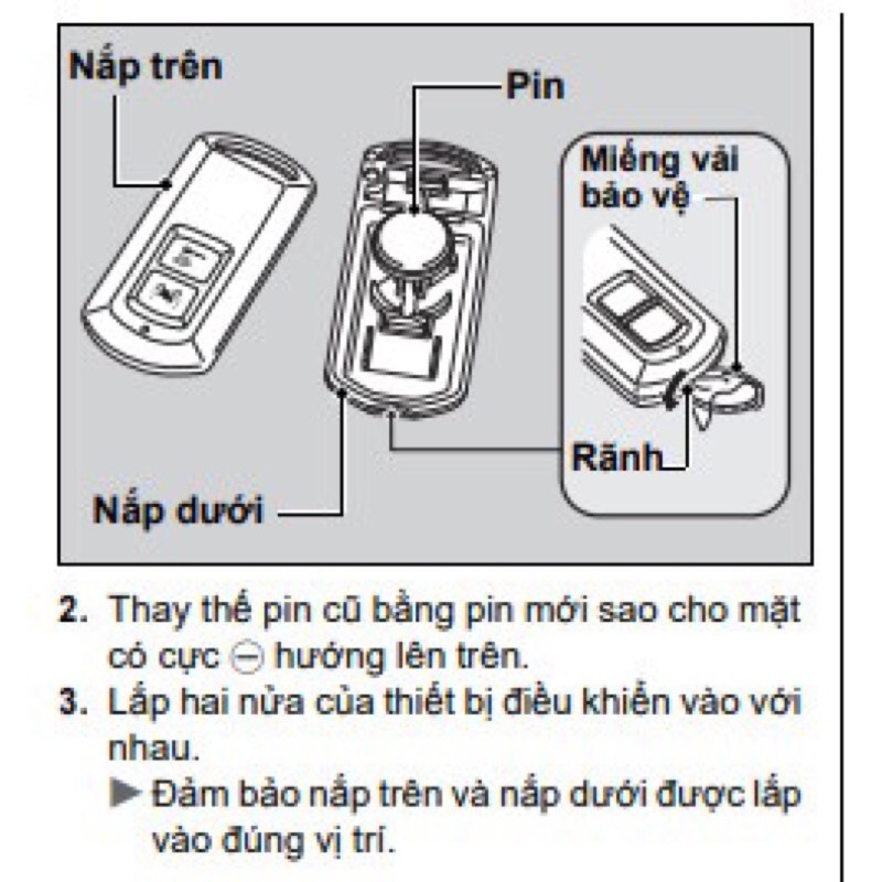 Pin smartkey ô tô xe máy CR2032H chính hãng Honda, dùng cho chìa SH VIỆT, SH MODE, AB, LEAD, VISION, VARIO, NVX...