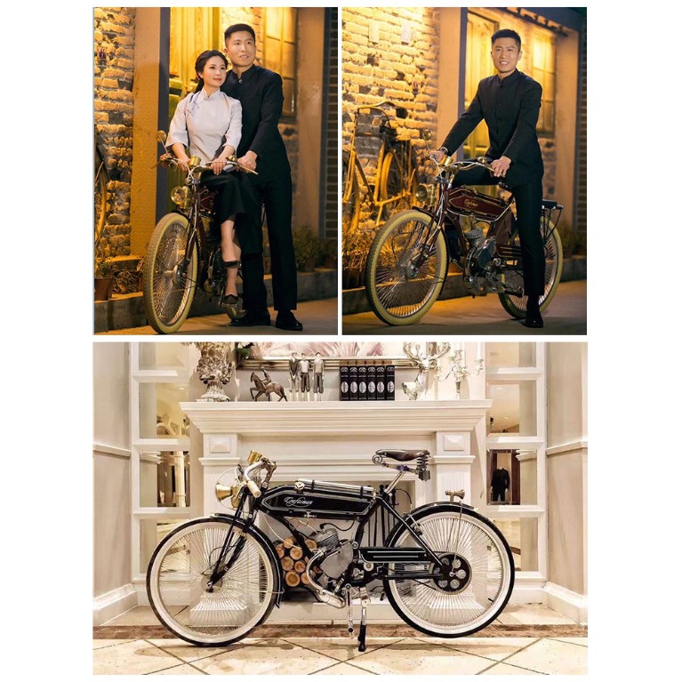 Xe đạp cổ gắn máy Xe đạp máy cổ điển Craftsman 1924