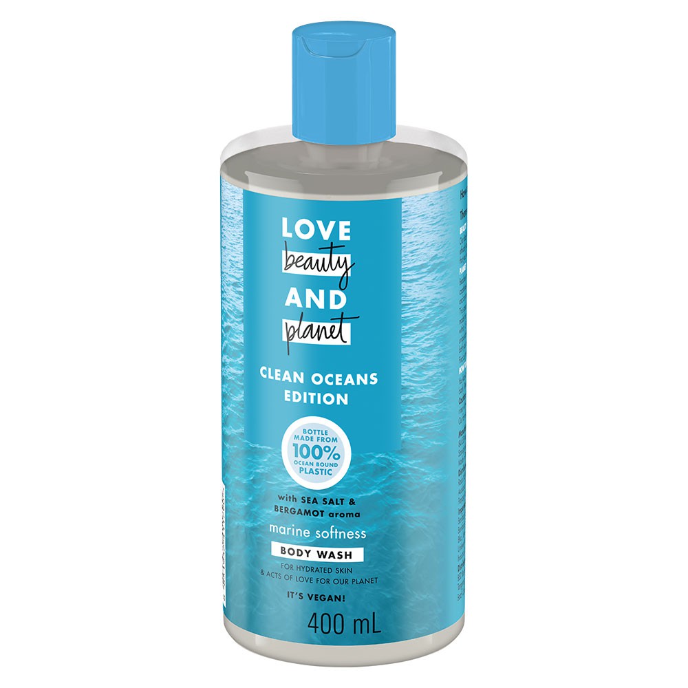 [Mã FMCGMALL - 8% đơn 250K] Sữa tắm Love Beauty And Planet Oceans Edition chăm da mềm mịn Marine Softness 400ml