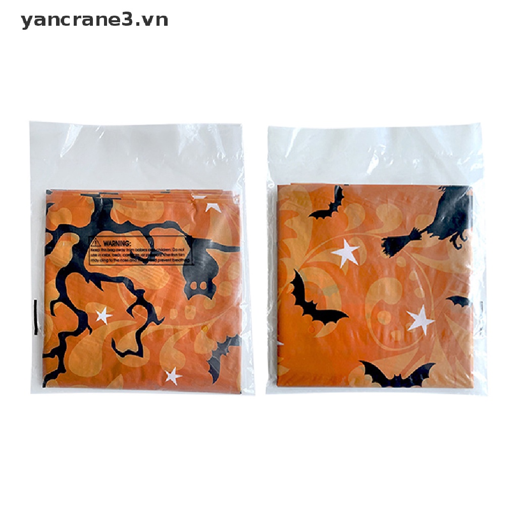 Khăn Trải Bàn Hình Chữ Nhật Bằng Nhựa Chống Nước Dùng Một Lần Trang Trí Halloween 3.vn