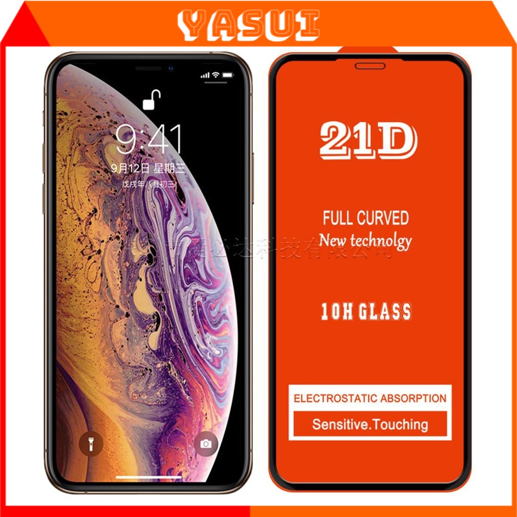 Cường lực iphone 11 pro max,mẫu kính cường lực full màn iphone 21D chống vỡ,mẻ màn hình iphone 6/7/8/11/12/13 YASUI