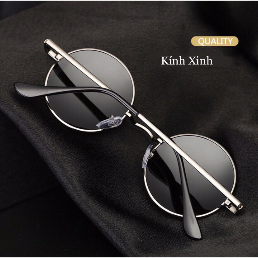 Kính râm Mắt Tròn Thầy Bói Gọng Nhip Lò Xo - Hàng Cao Cấp