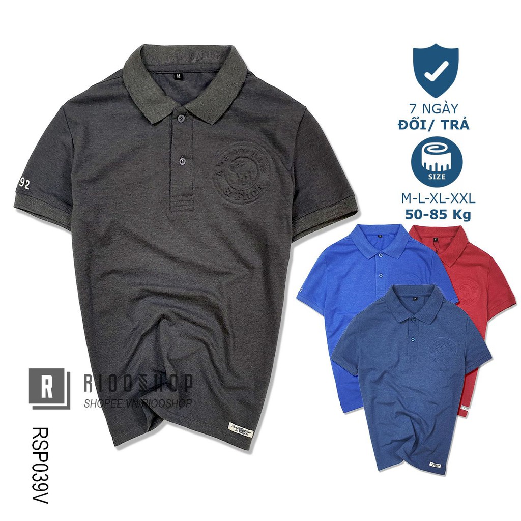 Áo áo thun nam có cổ cao cấp ab trơn đơn giản RSP039