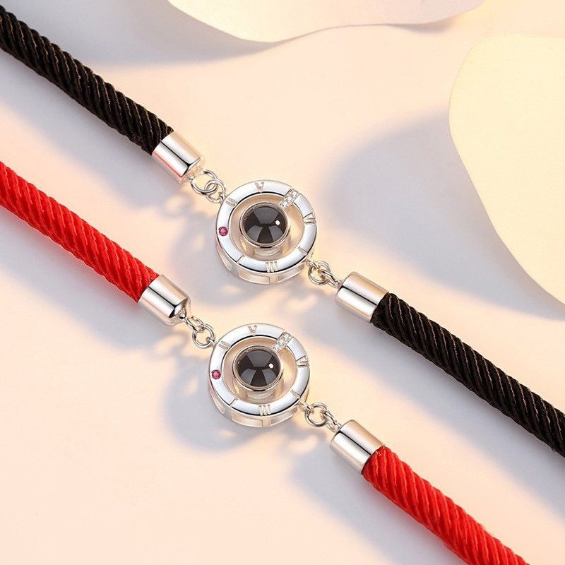 Set 2 vòng đeo tay thiết kế 100 ngôn ngữ i love you thời trang dành cho cặp đôi (có bán lẻ)