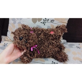 Gối sưởi ấm chó poodle ảnh thật