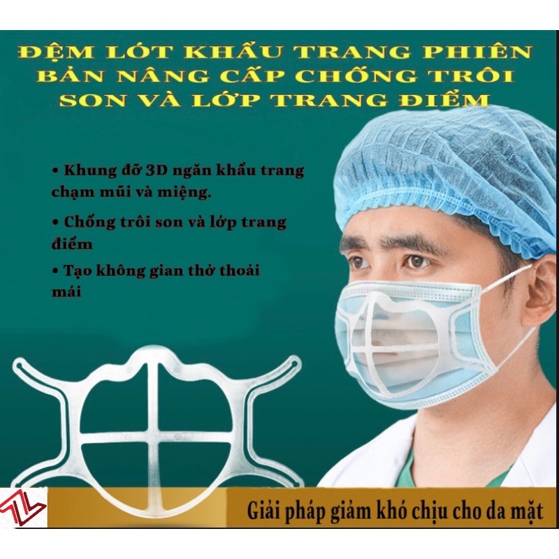 [COMBO5cáiCHỐNG TRÔI SON KHI ĐEO KHẨU TRANG]Nam,Nữ,Unisex. Khẩu trang 3D