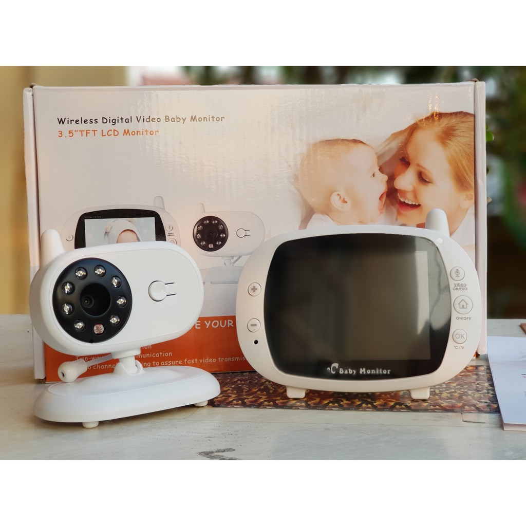 Máy báo khóc Baby Monitor CORKY BABY MBK05  Full HD 3,5 inh siêu nét