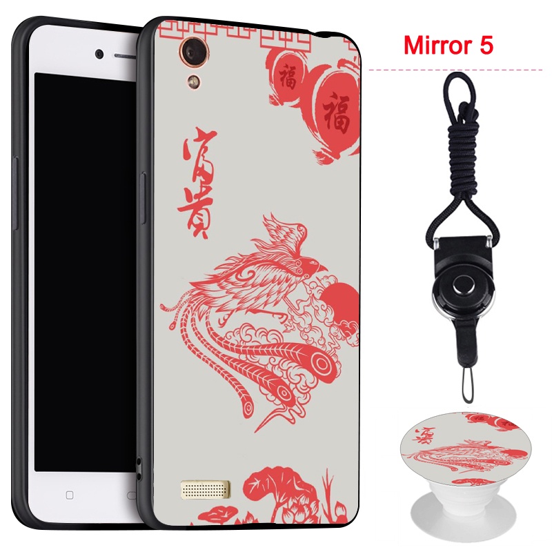 Ốp Lưng Tráng Gương Chống Sốc Kèm Nhẫn Móc Ngón Tay Và Dây Đeo Cho OPPO Mirror 5 / r1201