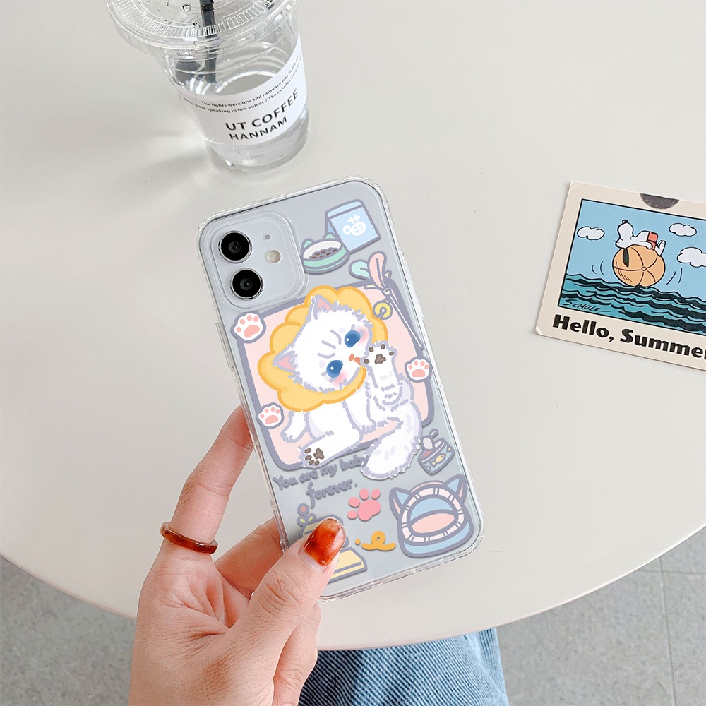 Ốp Điện Thoại Tpu Mềm Chống Sốc In Hình Mèo Cho iPhone 11 12 13 pro max XS X XR XSMax 7 8 6 6s plus SE 2020