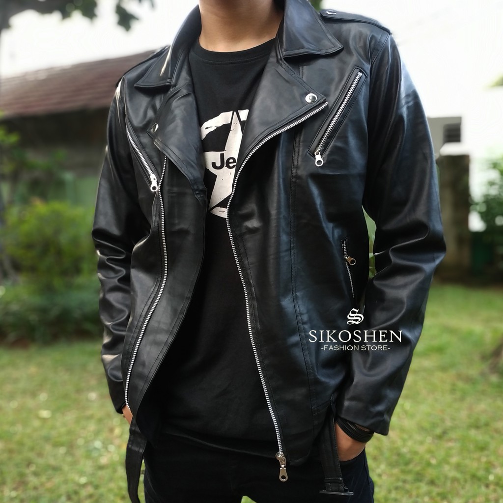 Áo Khoác Da Màu Đen Chính Hãng Nhập Khẩu Jumbo Rockers Ramones Changcuters / Unisex Chính Hãng
