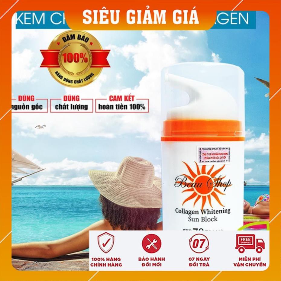 [FreeShip - GIÁ SẬP SÀN] Kem chống nắng cho da dầu, da mụn bổ sung collagen/Kem chống nắng tốt beau shop