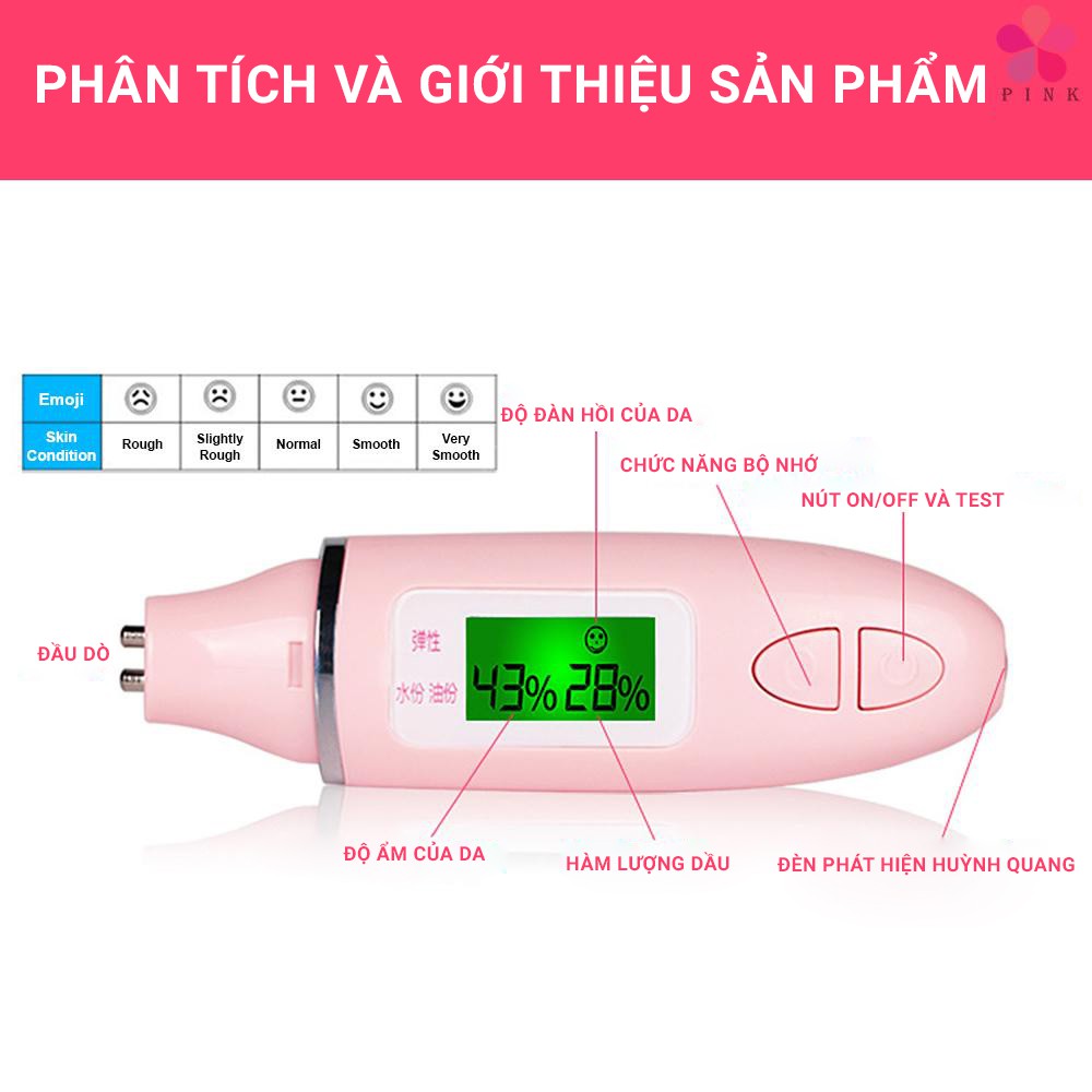 Máy Đo Độ Ẩm Da, Kiểm Soát Dầu Da Mặt Siêu Chính Xác Anphaltech