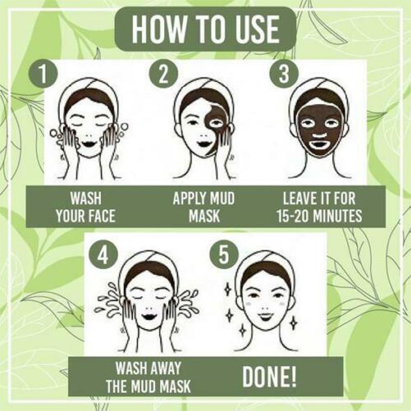 Mặt Nạ Bùn Trà Xanh 100G Làm Sạch Sâu Loại Bỏ Mụn Đầu Đen Và Se Khít Lỗ Chân Lông