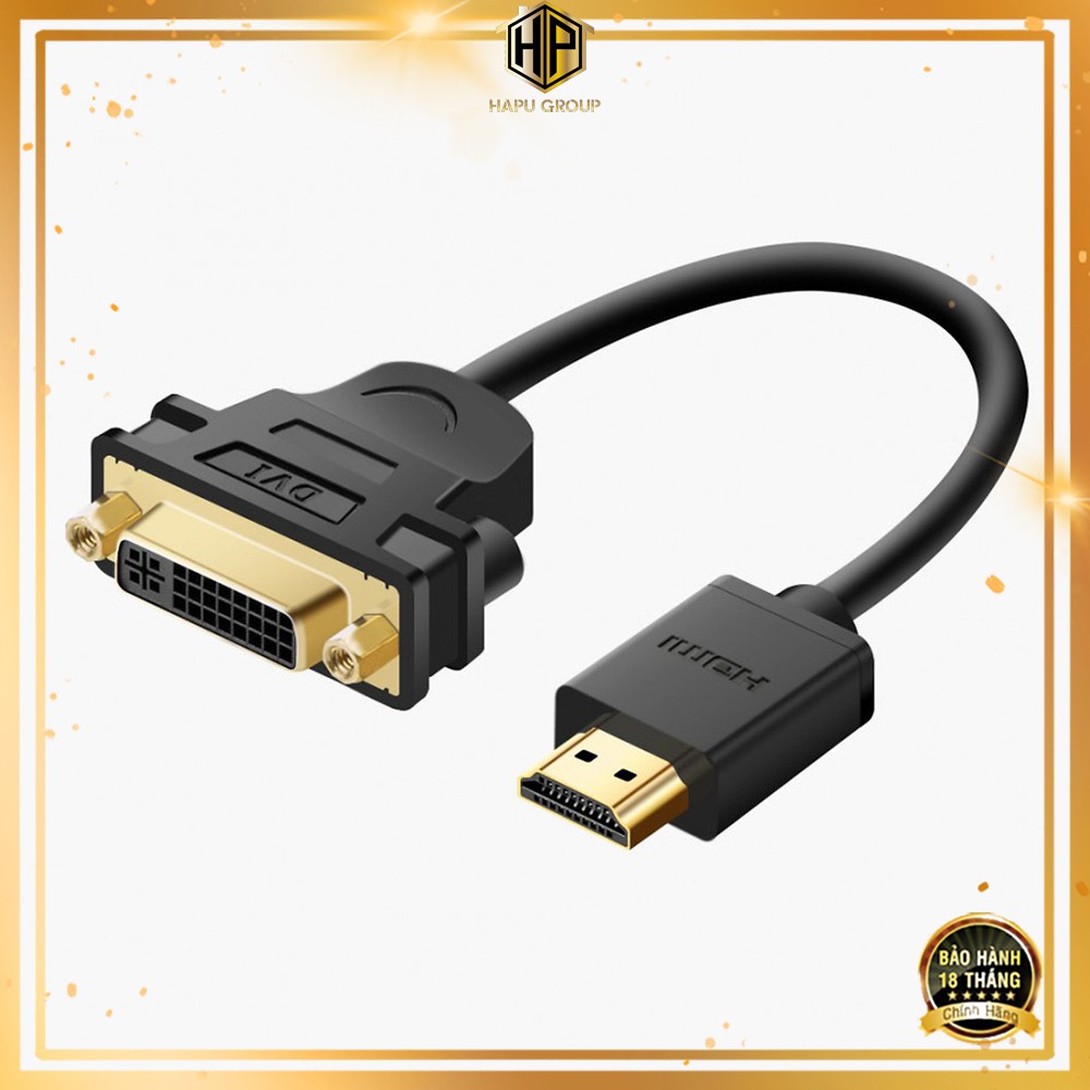 Cáp chuyển đổi HDMI sang DVI Ugreen 20136 dài 20cm chính hãng - Hapugroup