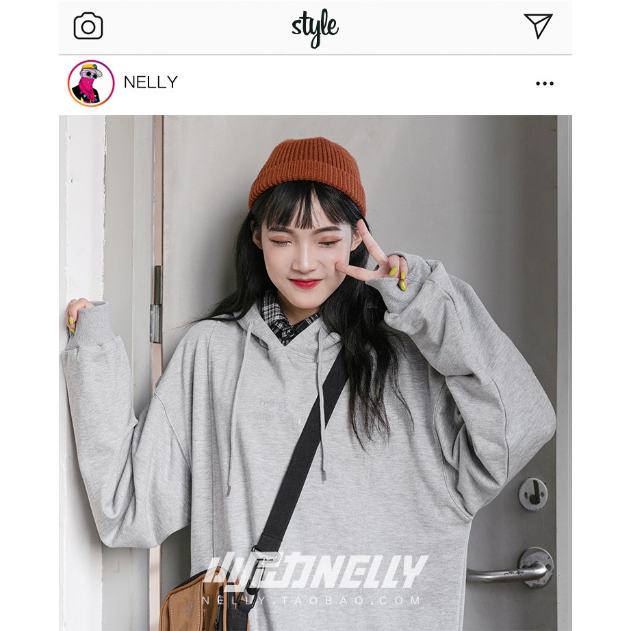 [SẴN Áo nỉ hoodie da cá Nelly Heybig mã NNL197