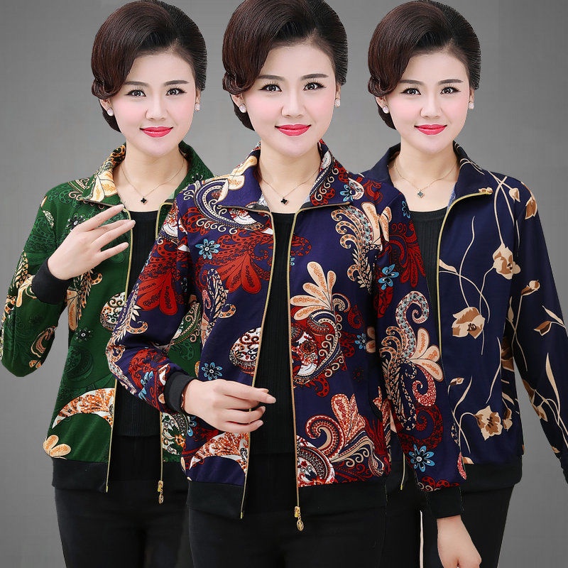 Áo Khoác Mỏng Thời Trang Xuân Thu Cho Phụ Nữ Trung Niên 9 7 Tuổi