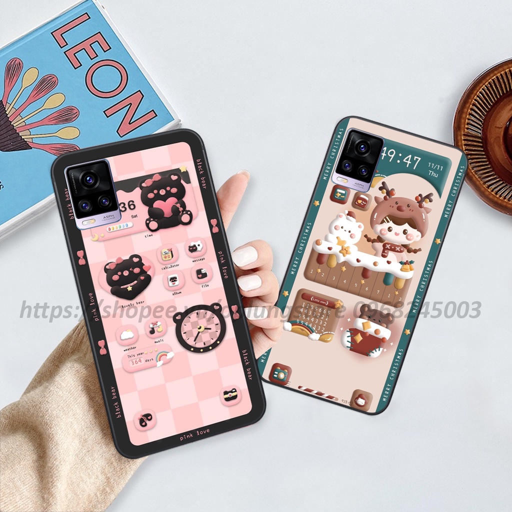 Ốp Vivo V20 / V20 SE / V21 5G bộ hình 3D gấu,thỏ cute dễ thương