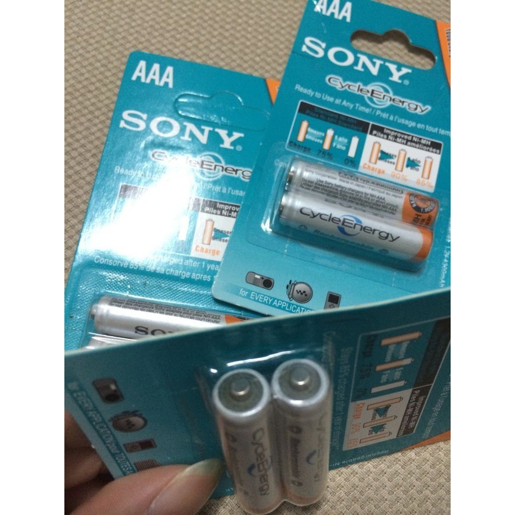 PIN SONY 3A DUNG LƯỢNG 4.600mAh 1 VĨ GỒM 2 VIÊN - PIN SONY AAA SẠC LẠI ĐƯỢC LÊN ĐẾN 1000 LẦN HÀNG XỊN