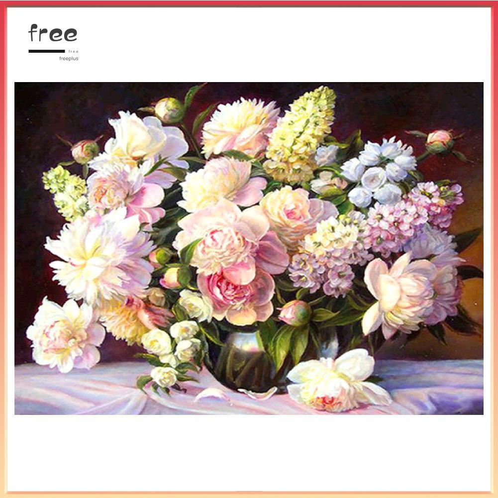 Tranh Đính Đá Kim Cương Toàn Bộ 5d Diy Hình Hoa Ấm Áp
