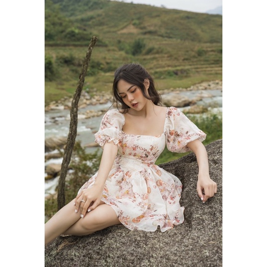 Váy nữ dáng xoè thiết kế tay bồng The Peachy- Aurora Dress