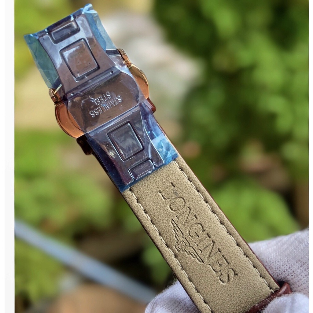 Đồng hồ Nam Longin.es Full Kim, Máy Pin Size 40mm, Đồng Hồ Nam Dây Da Cao Cấp +Tặng Thêm Pin