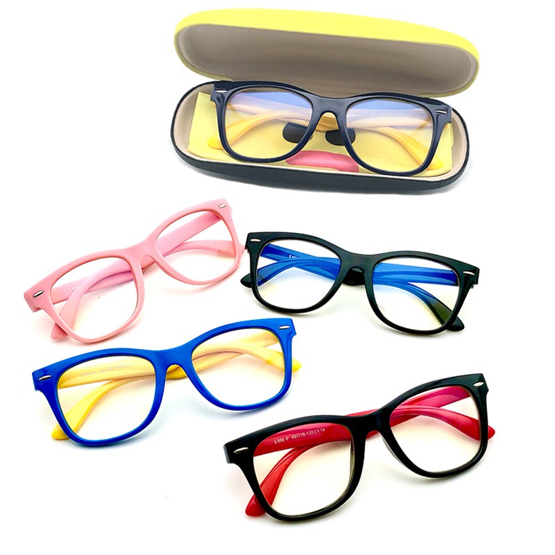 Kính mắt LUSEEN AG3202 chống tia bức xạ và ánh sáng xanh bảo vệ mắt dành cho trẻ em có hộp đựng